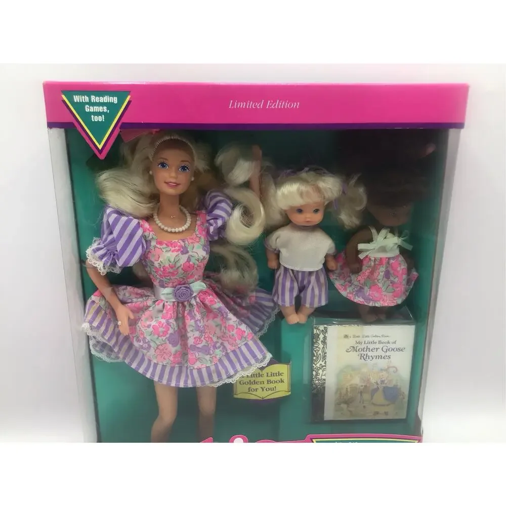 Barbie Love To Read Doll Deluxe Gift Set 1992 Mattel 10507 Golden Book NIB New